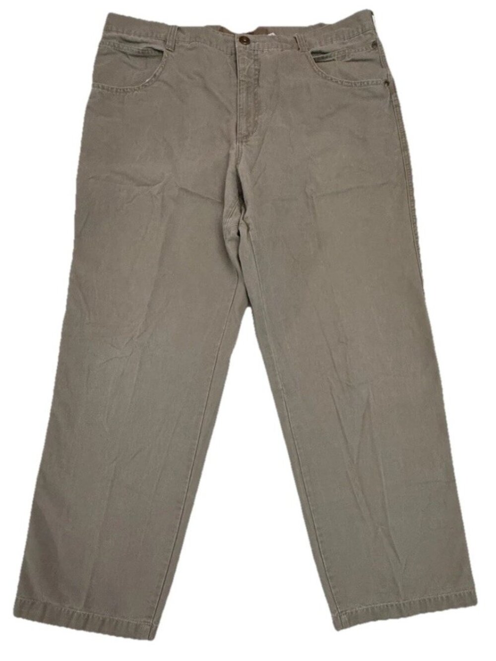 Columbia River Lodge Canvas Pants Mens 40x32 Khaki Straight Leg Outdoor Hiking